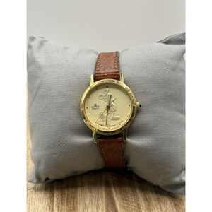 Vtg Lorus Disney Mickey Mouse Quartz Watch Gold Tone Dial Women's Needs Battery